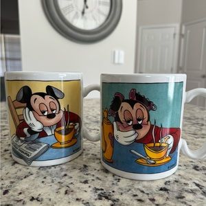 Vintage Disney Mickey and Minnie mugs
